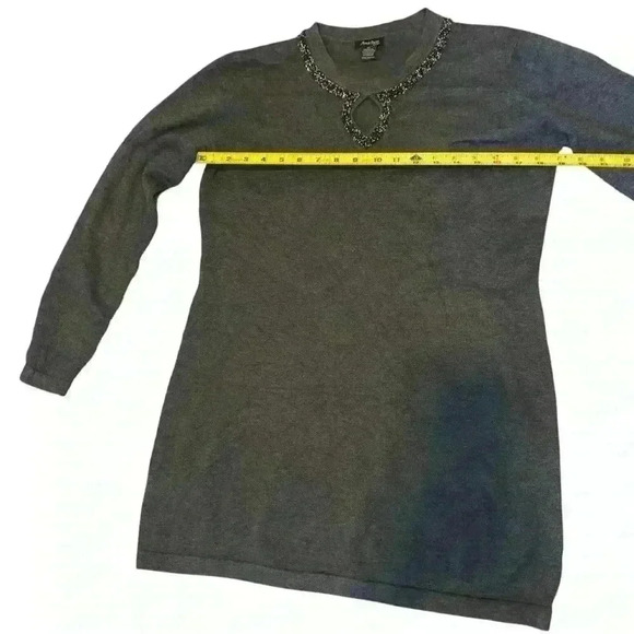 Amo Rosa newYork long sleeve gray top Sz xl - Picture 8 of 8